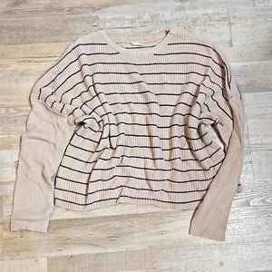 Light Mauve Striped Sweater